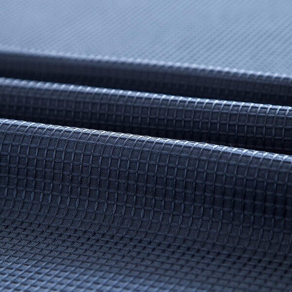 Homeroots 72 x 70 x 1 in. Navy Modern Grid Shower Curtain & Liner Set - 399756