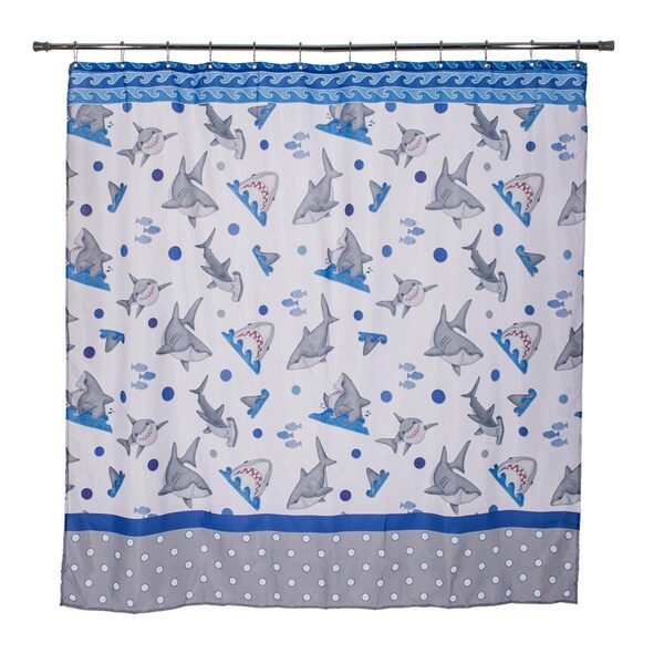 Borders Unlimited Fishn Sharks - Mini Polka Dot Shower Curtain - 70023
