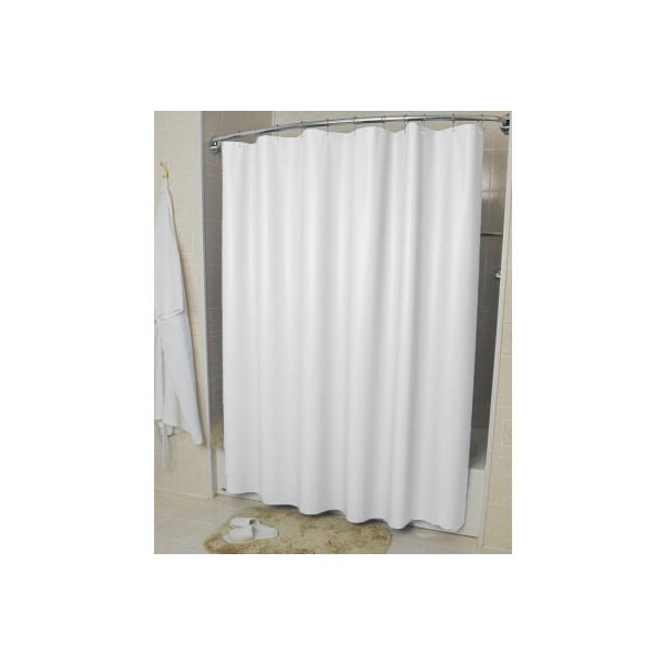 R & R Textile Mills R&R Textile 72in x 72in Vinyl Shower Curtain - White Pebble Embossed - 10 Gauge - 12 per Pack - G-SS9700-WHITE