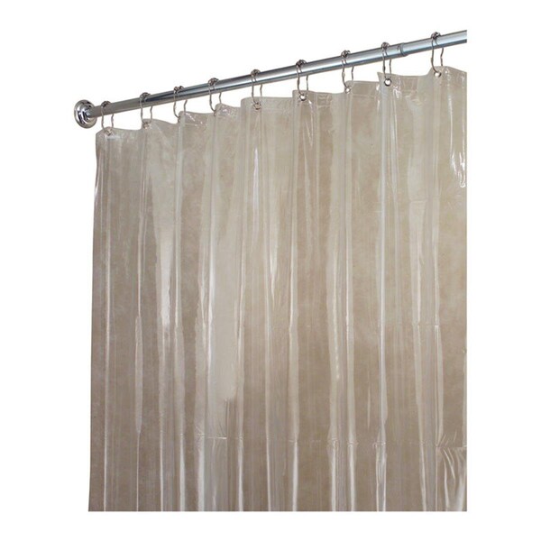 Back2Basics 72 x 96 in. Interdesign Vinyl Clear Solid Shower Curtain Liner, 4PK - BA2188246