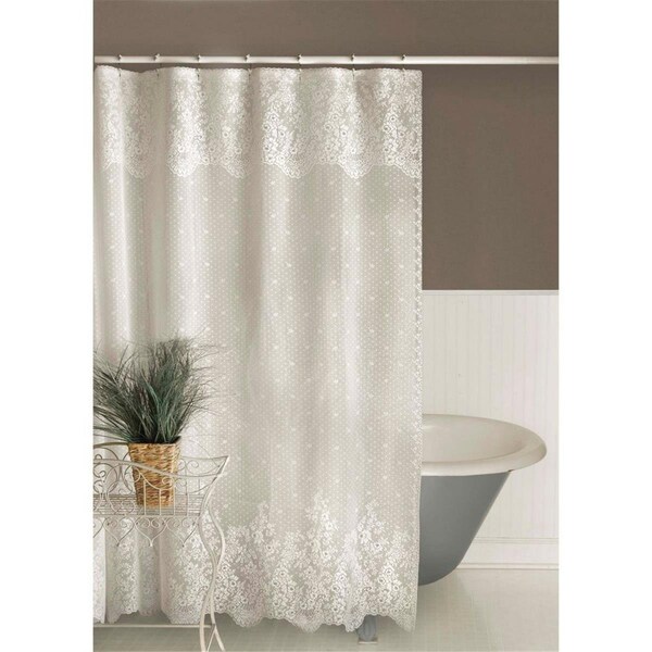 Heritage Lace SP-1420C Floret 72 X 72 Shower Curtain - 6290W-OC