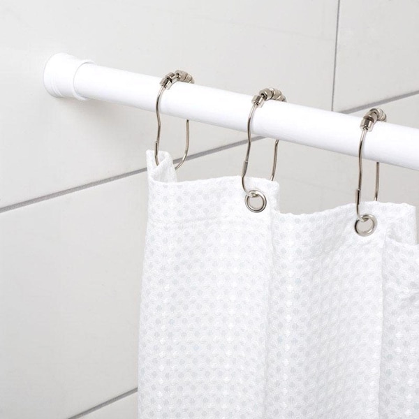 Zenna Home Zenna Home Baked Enamel White Tension Rod 49 in. L X 86 in. L - 886ALWW