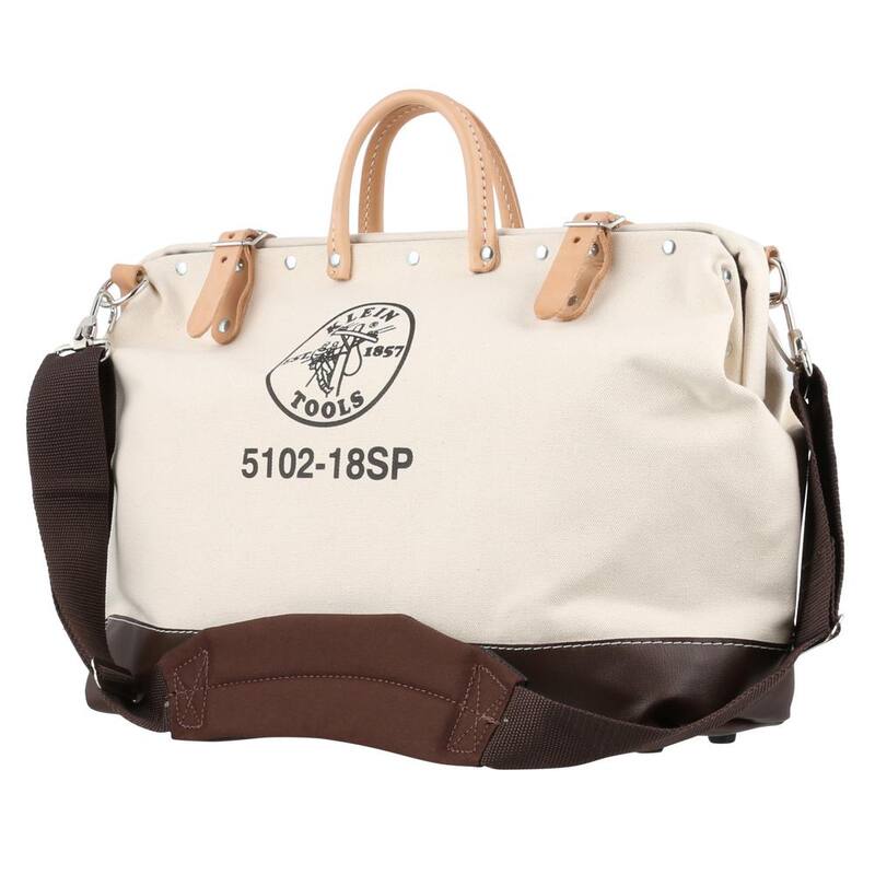 Klein Tools Deluxe Tool Bag, Canvas, 13 Pockets, 18-Inch - 5102-18SP