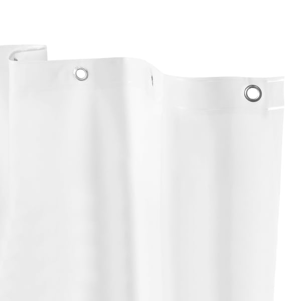 Kenney Mfg Microban Protected Medium Weight PEVA Shower Liner, 70in W x 72in H, White - MB61161