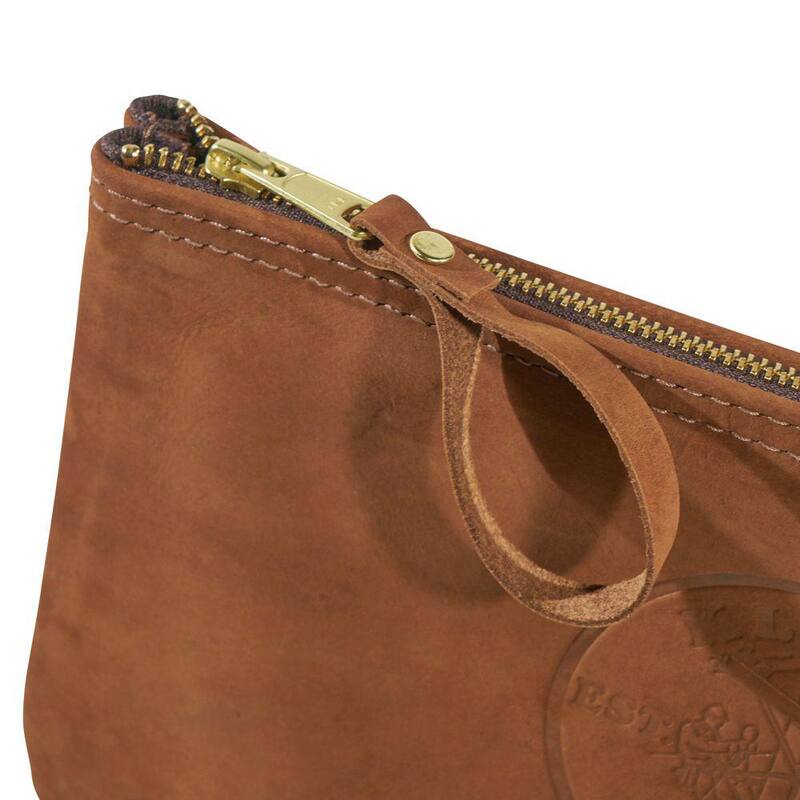 Klein Tools 12-1/2 in. Leather Zipper Bag - 5139L