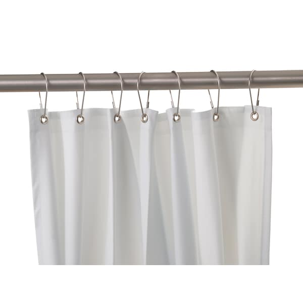 Bobrick Shower Curtain, Vinyl, White, 46" W - 204-2