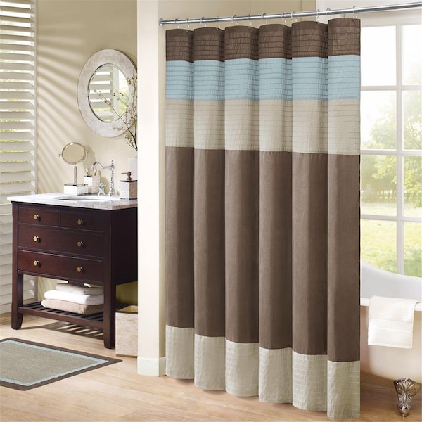 Madison Park Polyester Shower Curtain - Blue, 72 x 72 in. - MP70-220