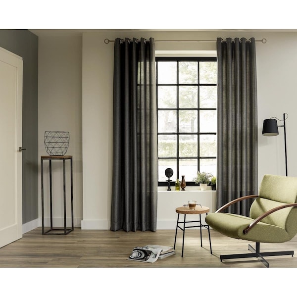 Ltl Home Products 20 mm 63 in. Intensions Single Curtain Rod Kit, Brushed Nickel - BN20POLERDO63
