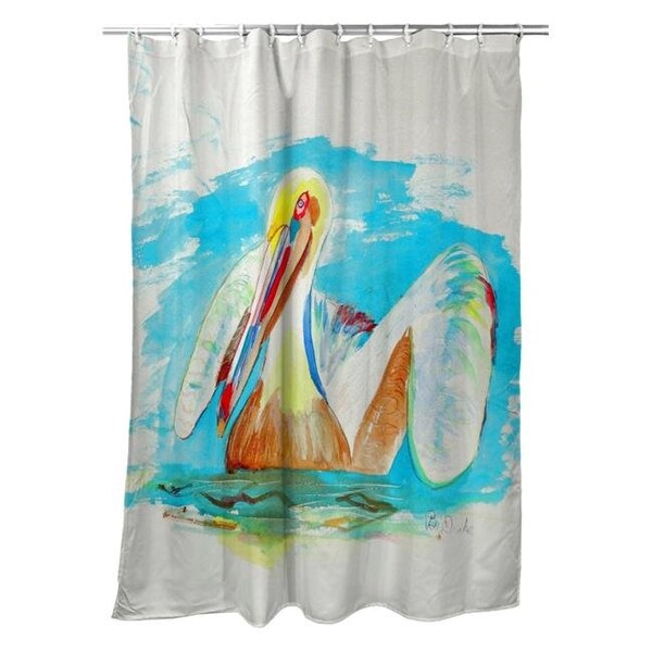 Betsy Drake Betsy Drake SH715 Pelican in Teal Shower Curtain - SH715