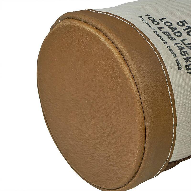 Klein Tools Canvas Bucket, Leather Bottom, Swivel Snap, 12-Inch - 5104S
