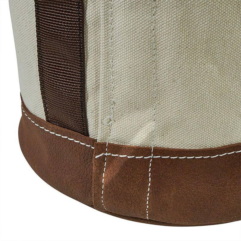 Klein Tools Canvas Bucket, Leather Bottom, Swivel Snap, 12-Inch - 5104S