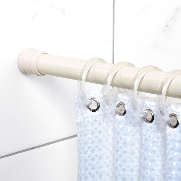 Zenith Metal Zenna Home Shower Curtain Rod 72 in. L Bone - 506F