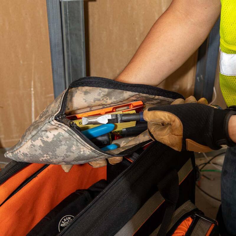 Klein Tools Zipper Bag, Camouflage Cordura Nylon Tool Pouch, 12.5-Inch - 5139C