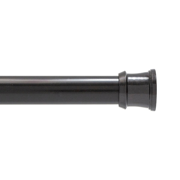 Kenney Mfg No Tools Shower Curtain Rod, 42-72", Black - KN609C/5V1H