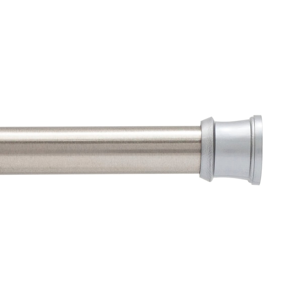 Kenney Mfg Twist & Fit No Tools Tension Shower Curtain Rod, 42-72in, Brushed Nickel - KN609C/18HUS