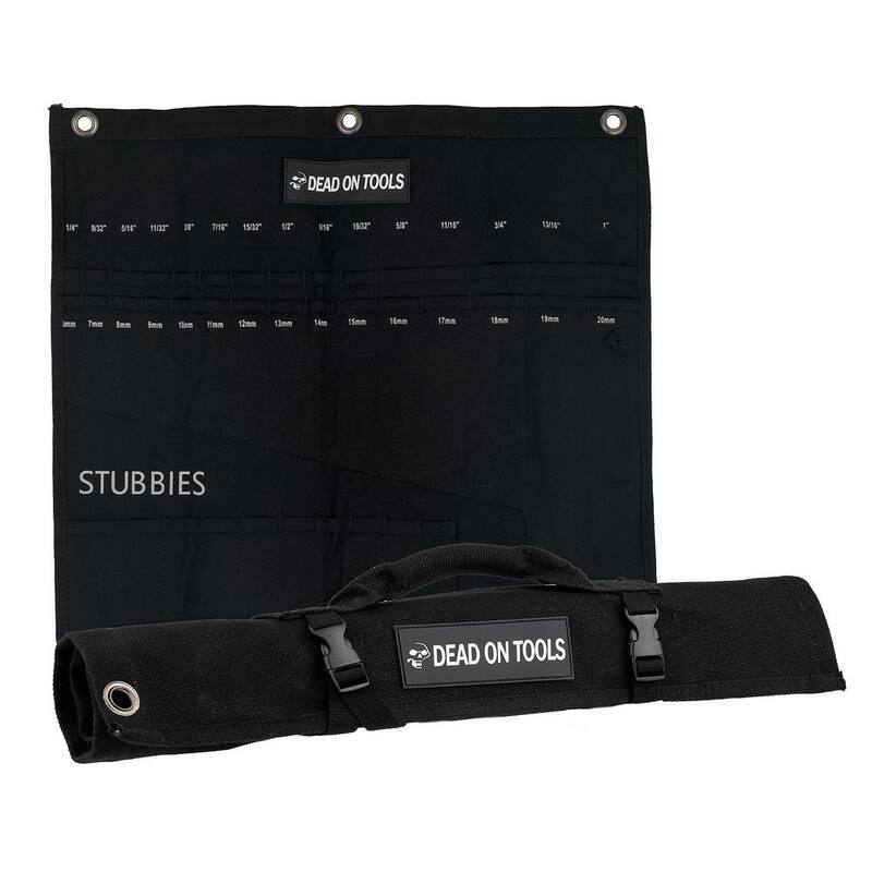 DEAD ON TOOLS 20 in. Heavy-Duty 24 oz. Canvas Wrench Tool Roll - DO240