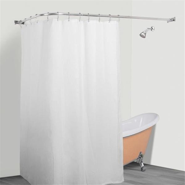 Utopia Alley Utopia Alley Rustproof L-Shaped Corner Shower Curtain Rod  Chrome - LR1SS