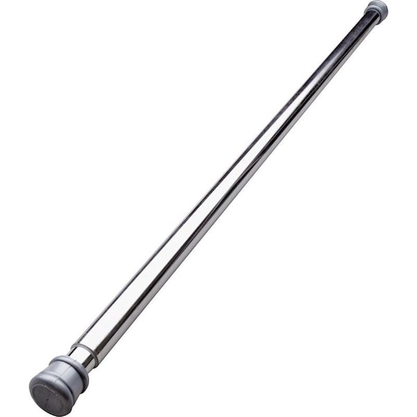 Simple Spaces Shower Curtain Rod, 7-1/2 lb, 41 to 76 in L Adjustable, 1 in Dia Rod, Steel, Chrome - SD-SR41-C3L