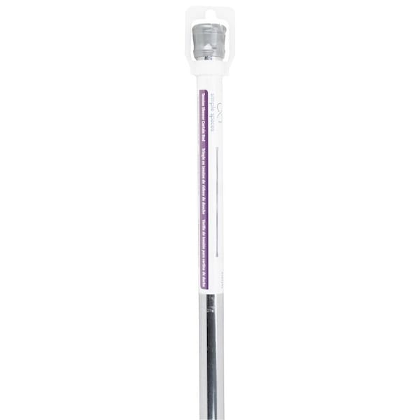 Simple Spaces Shower Curtain Rod, 7-1/2 lb, 41 to 76 in L Adjustable, 1 in Dia Rod, Steel, Chrome - SD-SR41-C3L