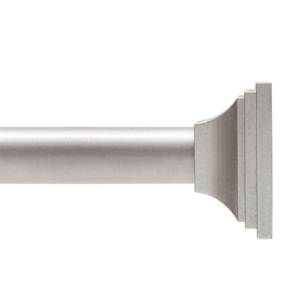 Kenney Mfg No Tools Decorative Shower Curtain Rod, 42-72", Polished Pewter - KN60966NP