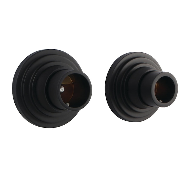 Kingston Brass SRP2710 Brass Shower Rod Base, Matte Black - SRP2710