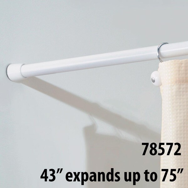 Interdesign InterDesign Cameo Shower Curtain Rod 75 in. L White - 78572