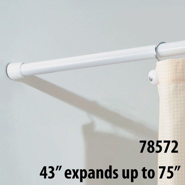 Interdesign InterDesign Cameo Shower Curtain Rod 75 in. L White - 78572