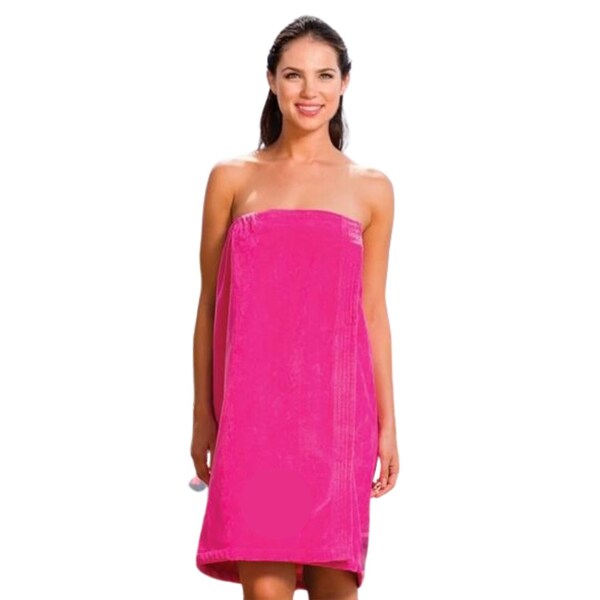 Towelsoft Women's Premium Terry Velour Spa Wrap-Hot Pink, One Size - BODY WRAP-TERRY-WV5002