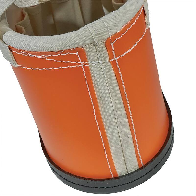 Klein Tools Hard-Body Bucket, 14-Pocket Oval Bucket, Orange/White - 5144BHHB