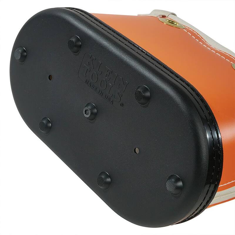 Klein Tools Hard-Body Bucket, 14-Pocket Oval Bucket, Orange/White - 5144BHHB