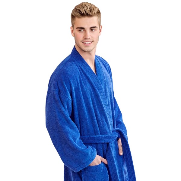 Towelsoft Unisex Men's Terry Royal Blue Bathrobe One Size - RM-MEN-TRY-RBLU-OS