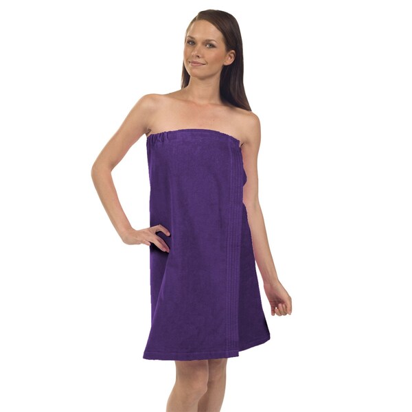 Towelsoft Women's Premium Terry Velour Spa Wrap-Purple, One Size - BODY WRAP-TERRY-WV5005