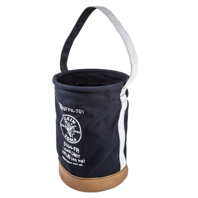 Klein Tools Canvas Bucket, Flame-Resistant, 12-Inch - 5104FR