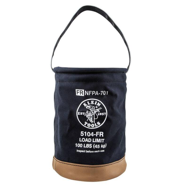 Klein Tools Canvas Bucket, Flame-Resistant, 12-Inch - 5104FR