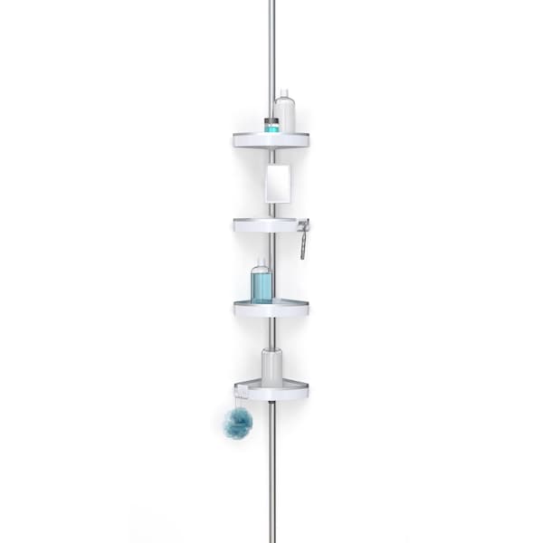 Better Living Better Living HiRISE 108 in. H X 8 in. W X 10.63 in. L White Tension Shower Caddy - 70054