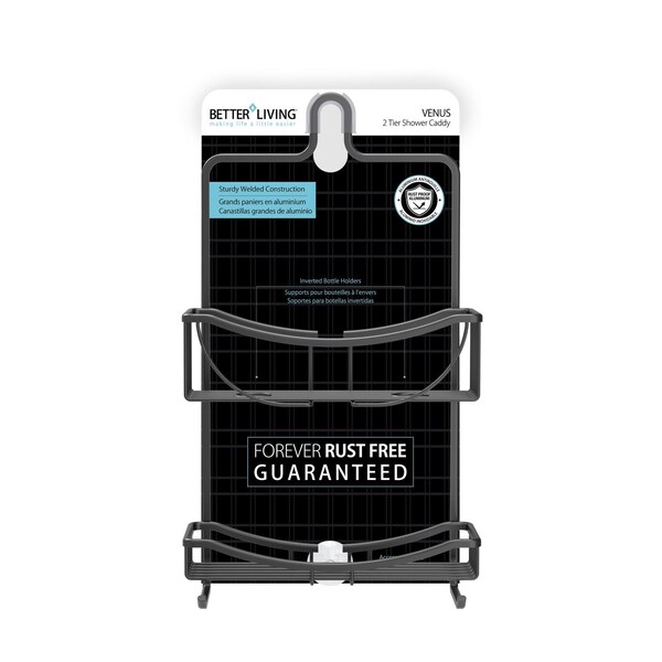 Better Living Better Living Venus 19.5 in. H X 4.5 in. W X 11 in. L Matte Black Shower Caddy - 13635