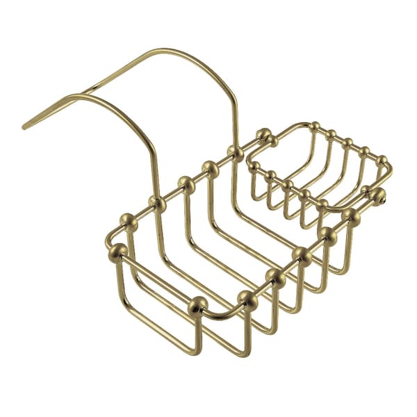 Kingston Brass 7Inch Swivel Soap and Sponge Holder, Brushed Brass - CC2177