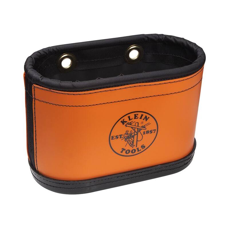 Klein Tools Hard-Body Bucket, 14 Pocket Oval Bucket with Kickstand - 5144BHB