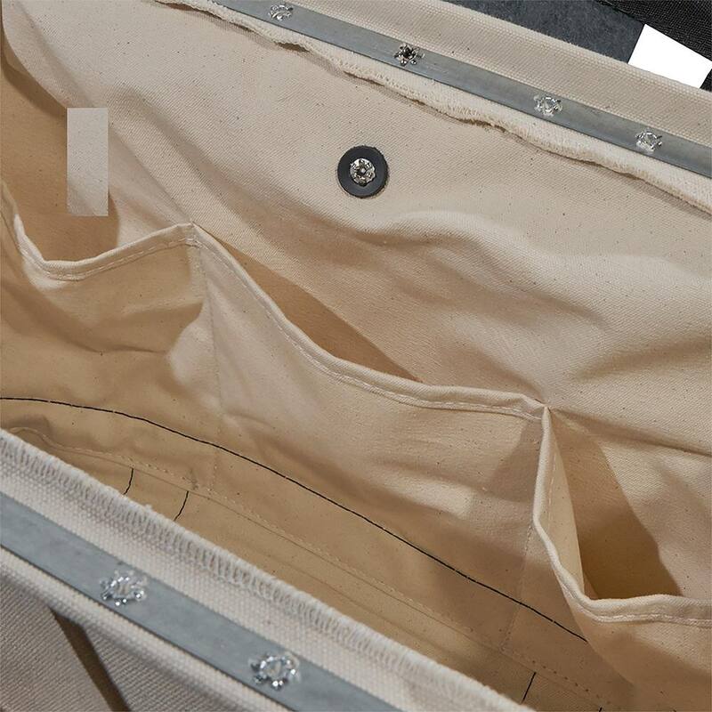 Klein Tools Tool Bag, Canvas with Leather Bottom, 11 Pockets, 18-Inch - 5003-18