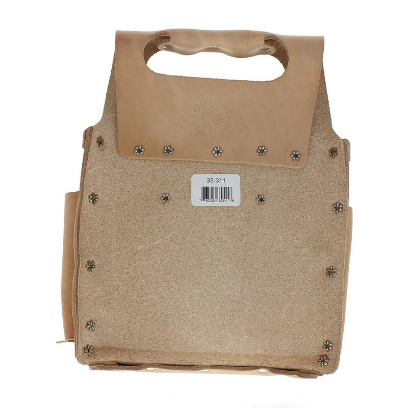 IDEAL Tuff-Tote 9 in. W 15-Pocket Standard Leather Tool Bag with Strap - 35-311