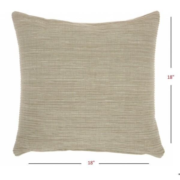 Homeroots 18 x 18 in. Taupe Distressed Stripes Throw Pillow - 386374