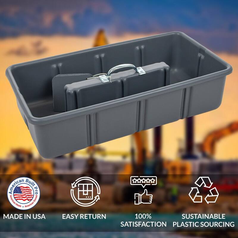AMERICAN BUILT PRO Professional Grade 25 in. Gray Polyethylene Tote Tray with 6-Dividers - T1075P1