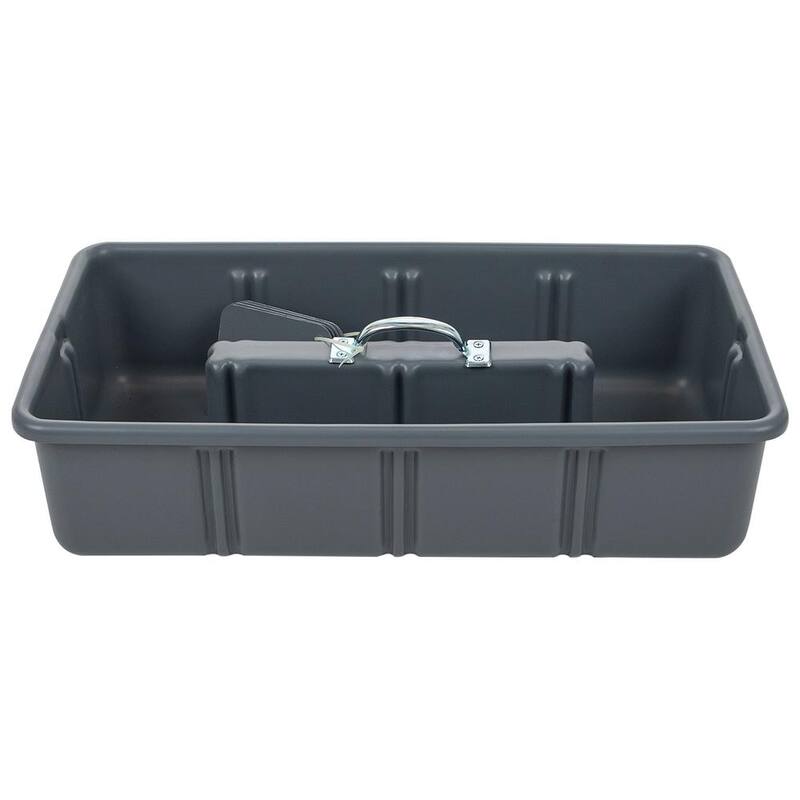 AMERICAN BUILT PRO Professional Grade 25 in. Gray Polyethylene Tote Tray with 6-Dividers - T1075P1