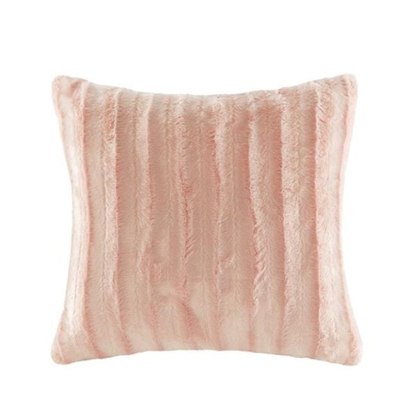 Madison Park Madison Park MP30-4963 20 x 20 in. Duke Faux Fur Square Pillow - Blush - MP30-4963