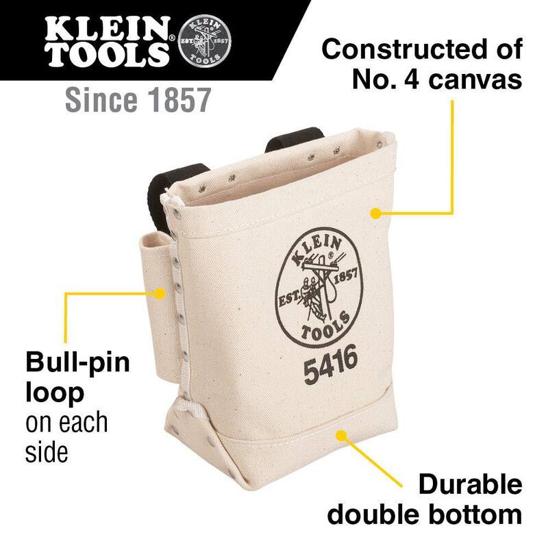 Klein Tools 9 in. Bull-Pin and Bolt Tool Bag in Canvas - 5416