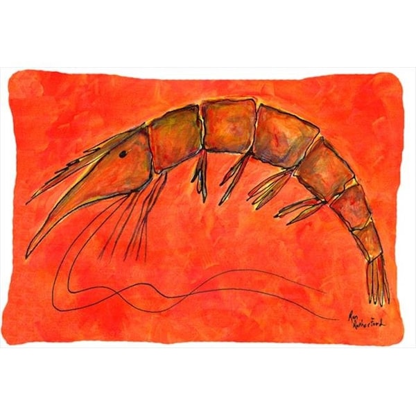 Carolines Treasures Carolines Treasures RDR2012PW1216 Shrimp Indoor & Outdoor Decorative Fabric Pillow - 12 x 16 in. - RDR2012PW1216