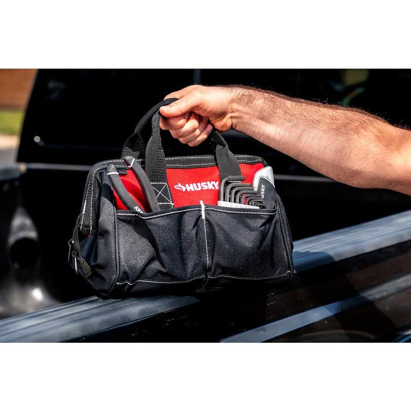 Husky 12 in. 4-Pocket Zippered Tool Bag (10-Pack) - HD60012-TH10PK