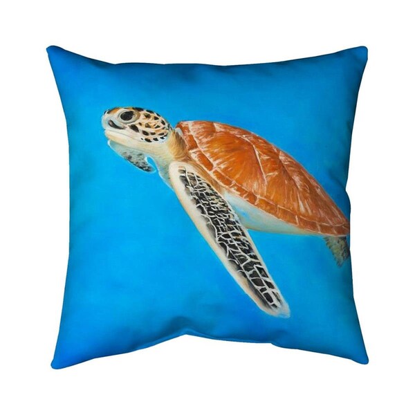 Fondo 20 x 20 in. Sea Turtle-Double Sided Print Indoor Pillow - FO2792391