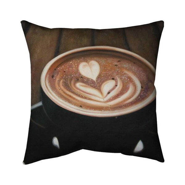 Fondo 26 x 26 in. Artistic Cappuccino-Double Sided Print Indoor Pillow - FO2775634