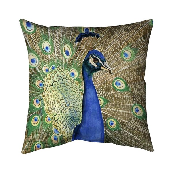 Begin Home Decor 20 x 20 in. Peacock-Double Sided Print Indoor Pillow - 5541-2020-AN505
